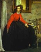 unknow artist Portrait of Miss L. L. Spain oil painting artist